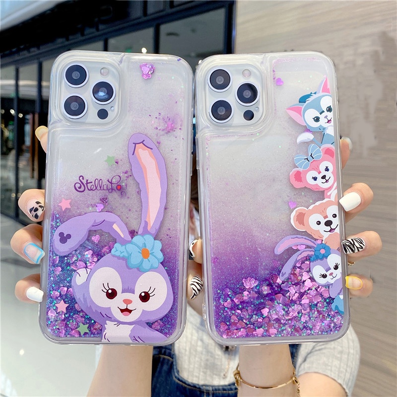 Iphone 13 12 Pro MAX 11 8 Plus X XR XS MAX 6 7 Plus SE 2020 การ์ตูนกระต่ายน่ารัก กระต่าย รูปแบบกลิตเตอร์ ของเหลว วิบวับ ทรายดูด ใส นิ่ม TPU เคส