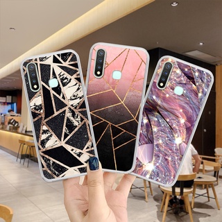 สีสันเรียบง่าย เคส VIVO Y19 Y5S Z5i U3 1915 เคสโทรศัพท์เคสกันกระแทกซิลิโคนใสนุ่มเต็มกล้องปก 301-1