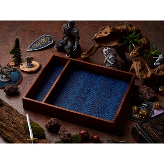 DND Dice Tray (Product does not include dice) | Dice Tray | Blue Scale | Dungeons and Dragons Dice | DnD Dice Set | D&amp;D