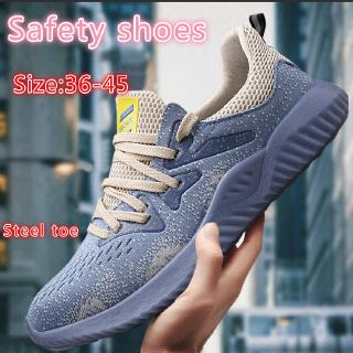 👉Safety shoes รองเท้าเซฟตี้หัวเหล็ก ระบายอากาศดี พื้นยางกันลื่น หัวเหล็ก พื้นเสริมแผ่นเหล็ก