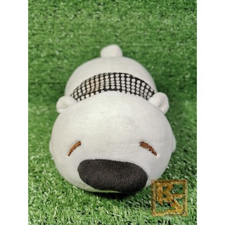 ตุ๊กตา Doll​ หมี Bear นอน มีผ้าพันคอ สีขาว