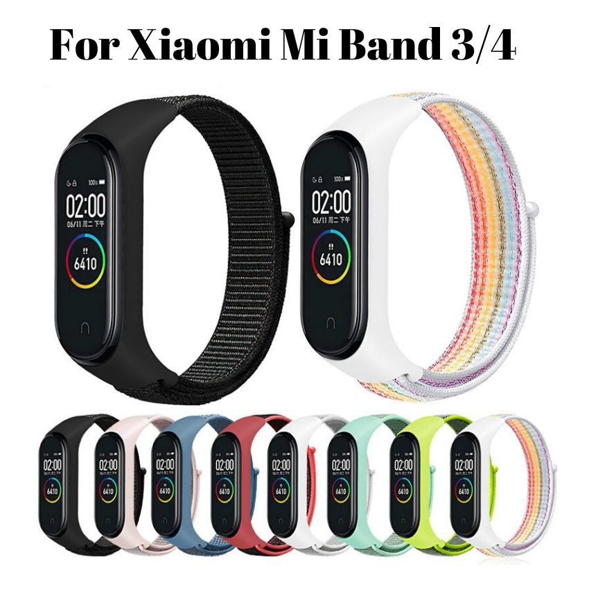 Xiaomi Mi Band 6/5/4 Nylon Loop เปลี ่ ยนสายนาฬิกาเคสซิลิโคนเข ้ ากันได ้ กับ Xiaomi Mi Band 3 (AONEE )