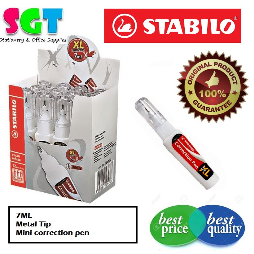 ปากกาลบคําผิด Stabilo Metal Tip 7ML (888PS12)
