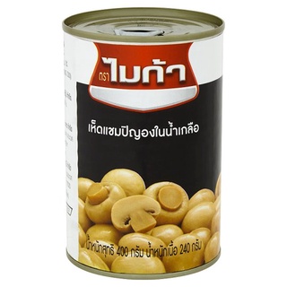 🔥D - day!! ไมก้า เห็ดแชมปิญองในน้ำเกลือ 400กรัม Mica Whole Champignon Mushrooms in Brine 400g