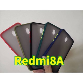 Xiaomi Redmi 8A ขอบสี ฝาหลัง ขุ่นใส คลุมครอบเครื่อง กันกระแทก