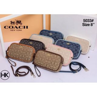 กระเป๋าสะพายข้างแบรนด์เนม Coach  2 ซิป 📌รุ่นขายดี เกรดพรีเมี่ยม พร้อมส่ง