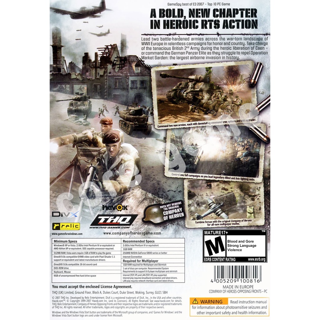 Company of Heroes Complete Edition (All DLC) แผ่นเกมส์ แฟลชไดร์ฟ เกมส์คอมพิวเตอร์  PC โน๊ตบุ๊ค