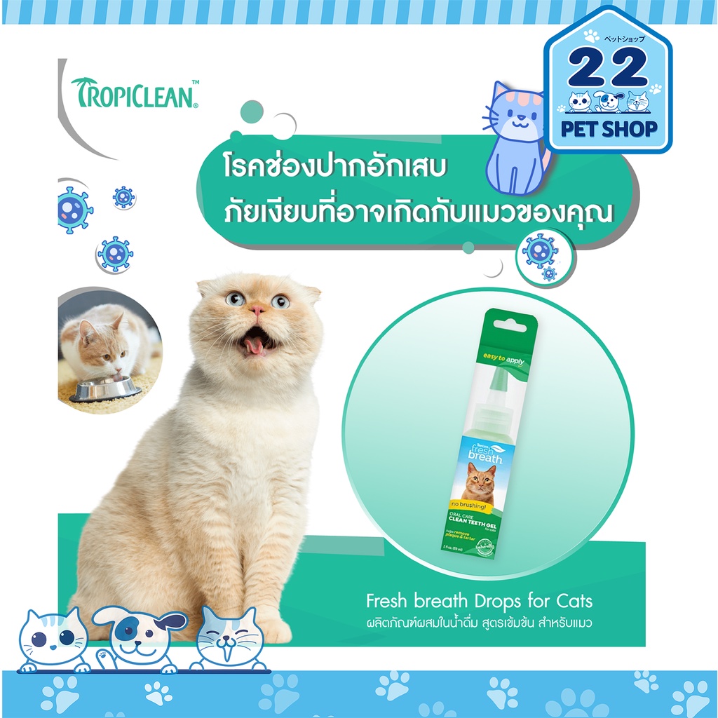 Fresh Breath Gel for Cat เจลลดหินปูน ทำความสะอาดฟัน แมว 2 Oz. 