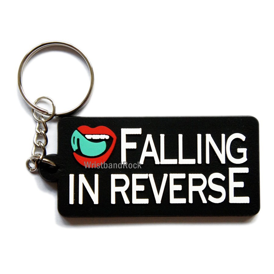 FALLING IN REVERSE พวงกุญแจ ยาง พรีเมี่ยม ร็อค พังค์ เมทัล ไม่เท่คืนได้ FIR307