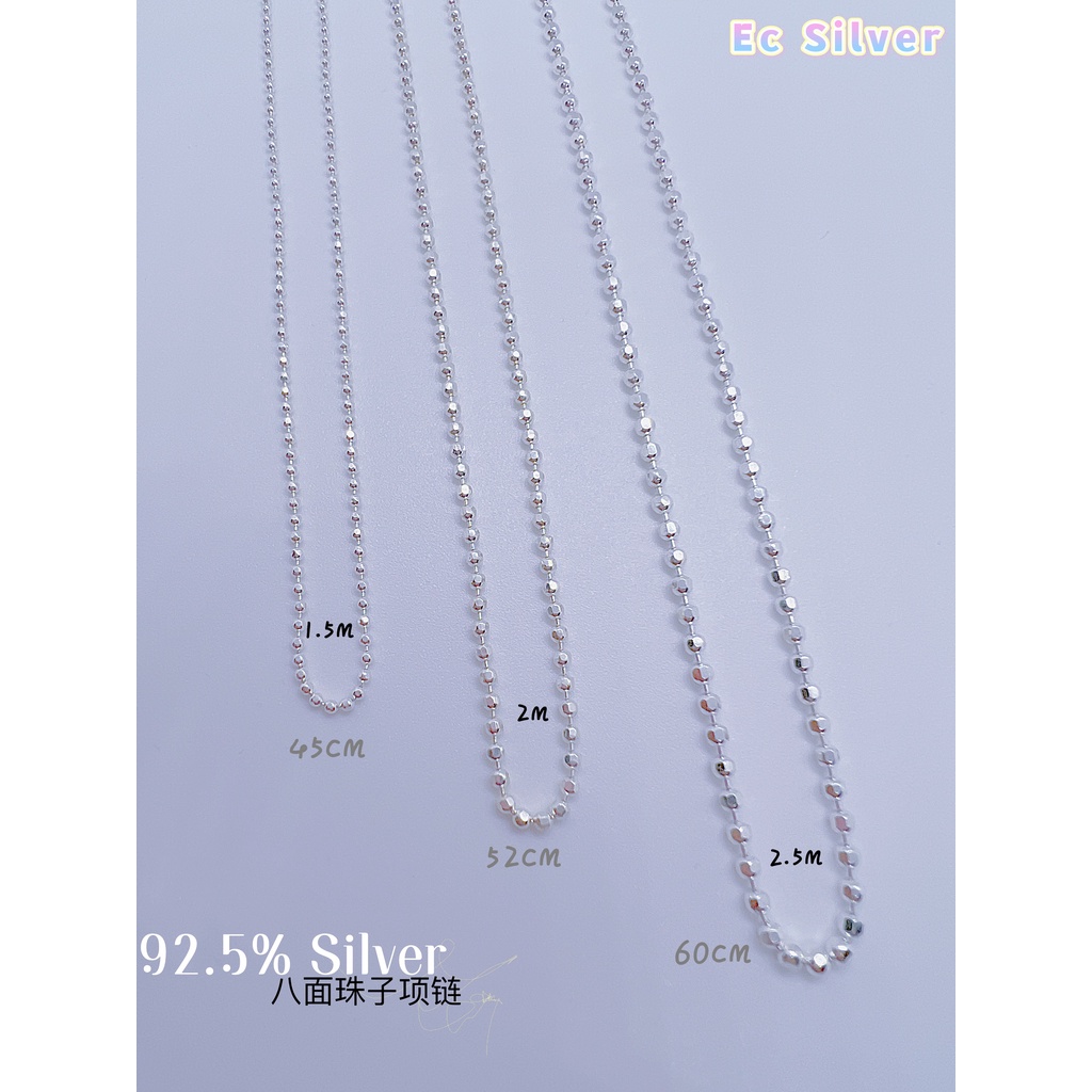 เงิน 925 (N16/N02/N20/N30) Rantai Leher / สร้อยคอ