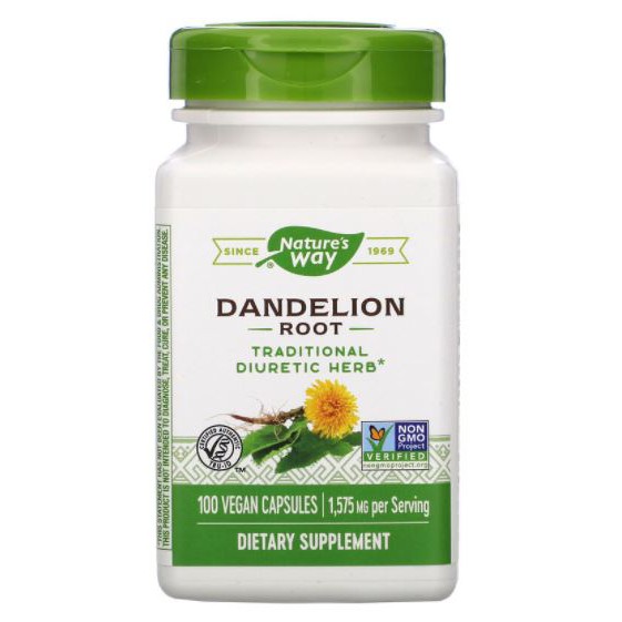 Nature's Way, Dandelion Root, 1575 mg [ 100 Vegan Capsules ] Dandelion now