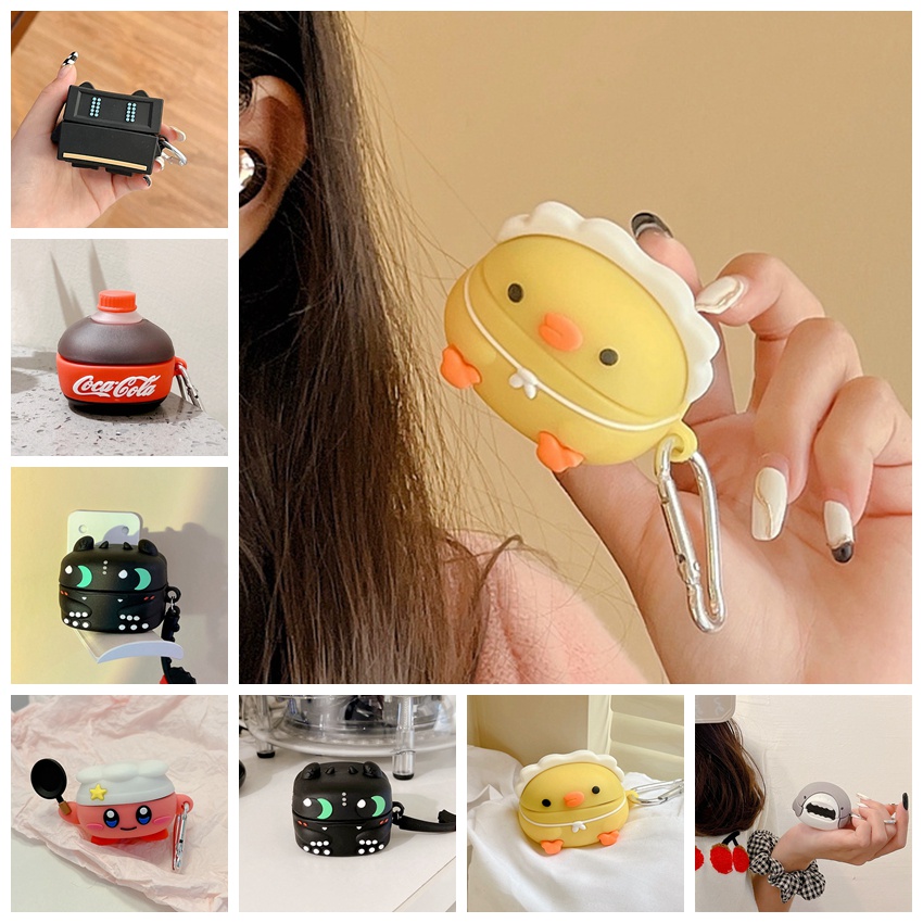 3D หูฟังสําหรับ Samsung Galaxy Buds Core / Buds Live / Buds FE น่ารัก Shark ฝาครอบป้องกันสําหรับ Sam