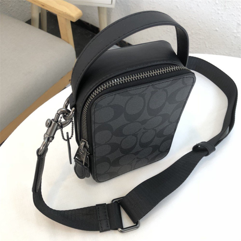 Coach C3147 C3146 Top Handle Crossbody Leather Signature Canvas Women