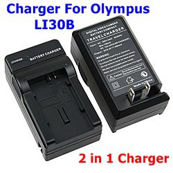 แบตเตอรี่และที่ชาร์ต Olympus LI-30B สำหรับ Olympus Digital S Li-30B U-MINI U-MINS U300 U400 U500