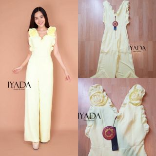 Jumpsuitขายาวคอวีเว้าทั้งด้านหน้าเเละหลัง By Iyada