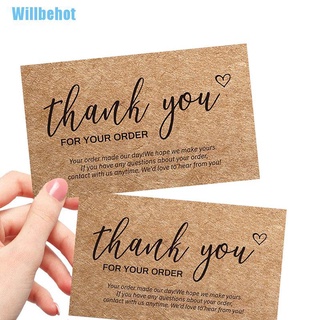 ( Willbehot ) การ์ดอวยพร Thank You 30 ชิ้น /