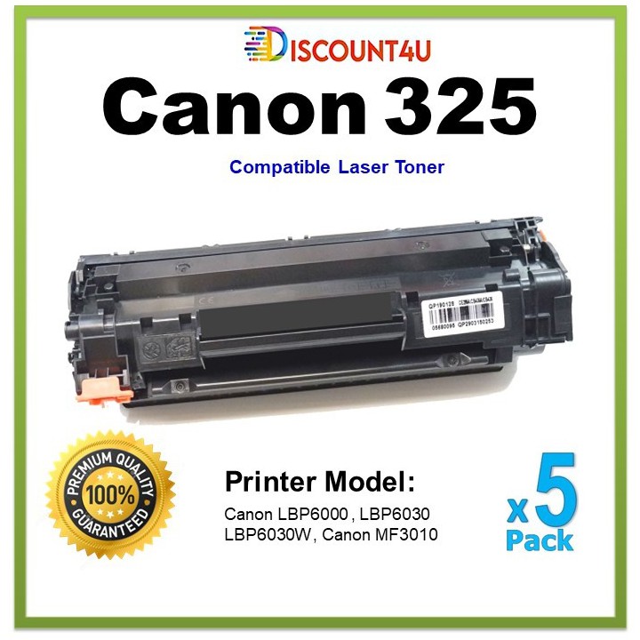 **Pack 5** Discount4U ..ตลับหมึกเลเซอร์ Toner Canon325/325/325BK/325Black ใช้กับ  MF3010/LBP6000/LBP