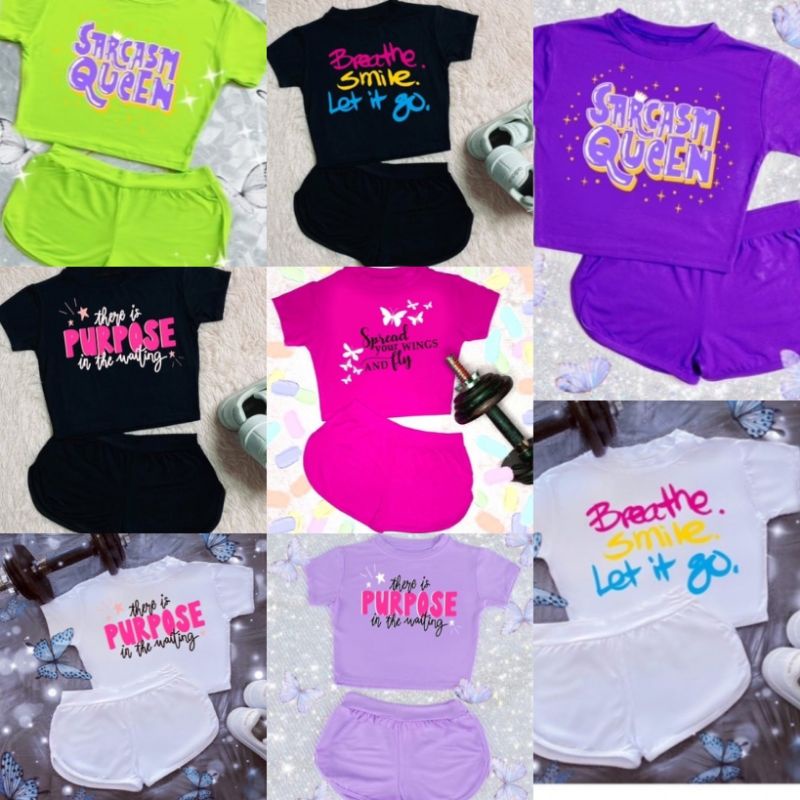 ลายใหม่ของทางร้านจ้า เสื้อครอป ท็อป เสื้อยืดผู้หญิง เสือ้ออกกำลังกาย