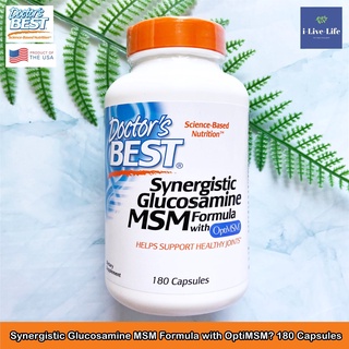 กลูโคซามีน เอ็มเอสเอ็ม Synergistic Glucosamine MSM Formula with OptiMSM 180 Capsules - Doctors Best