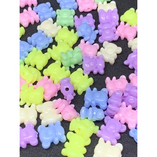 🐻🐻ลูกปัดหมี คละสีพาสเทล หวาน ๆ 50 ตัว 30 บาท🐻🐻