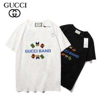 ถูกสุดๆพร้อมส่ง Gu-Cc-I เสื้อยืดแขนสั้นผ้าฝ้ายพิมพ์ลายธงประจําชาติสําหรับคู่รักรหัสเต็ม