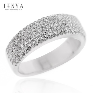 Lenya Jewelry แหวน LENYA ETERNAL ประดับด้วย SWAROVSKI ZIRCONIA สไตล์ระยิบระยับสุดคลาสสิค ประดับเพชรด้วยการฝังแบบไร้ขอบ