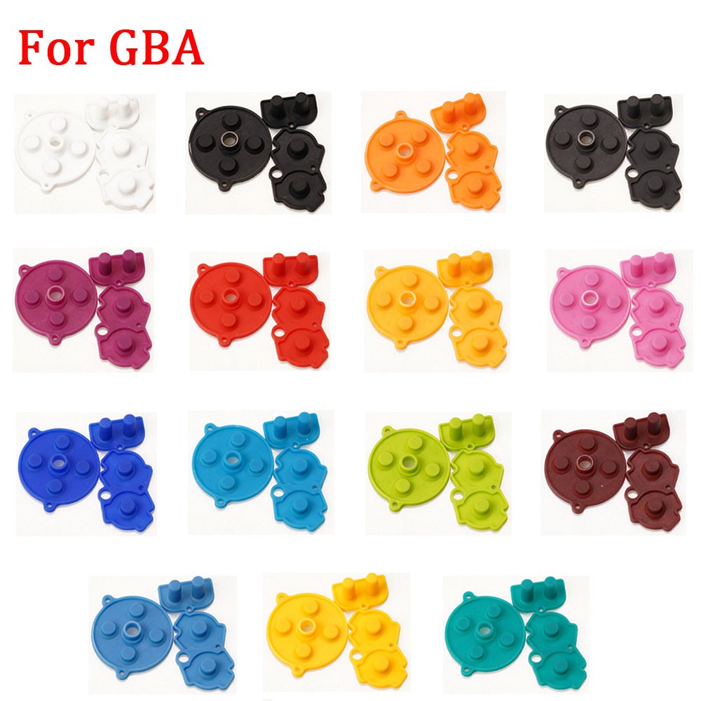 เปลี่ยนแผ่นยางนำไฟฟ้า GBA สำหรับ Gameboy Advance Advance A-B D-Pad Start Select Buttons Adventive Pads อุปกรณ์เสริมเกมอุปกรณ์เสริมเกม