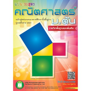 แผ่นรวมสูตรคณิตศาสตร์ ม.ต้น รายวิชาพื้นฐานและเพิ่มเติม [ND35]