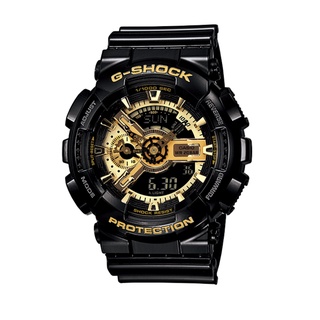 นาฬิกา Casio G-Shock นาฬิกาข้อมือผู้ชาย สายเรซิ่น รุ่นGA-110GB-1Aสีดำทอง ของแท้100% ประกันศูนย์ CASIO 1 ปี (henghengwat)