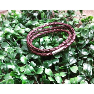 nn_braceletสายรัดข้อมือ RASTACLAT รหัส 206 กำไลหนังถักทรงกลมเส้นเล็ก พันสามรอบค่ะ