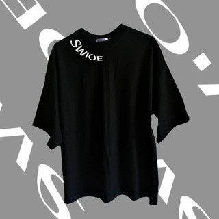 เสื้อยืดโอเวอร์ไซสํ  unisex สีดำ *ลดเยอะมาก แบรนด์ใหม่ คนไทยทำ SWIOE "IMAGINARY oversize t shirt" เนื้อผ้า​ดีมาก