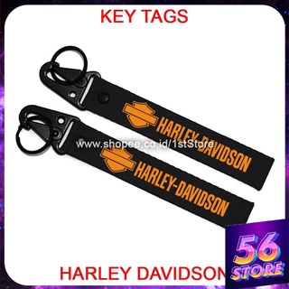 พวงกุญแจโลโก้รถจักรยานยนต์ พรีเมี่ยม สีส้ม สําหรับ Harley Davidson