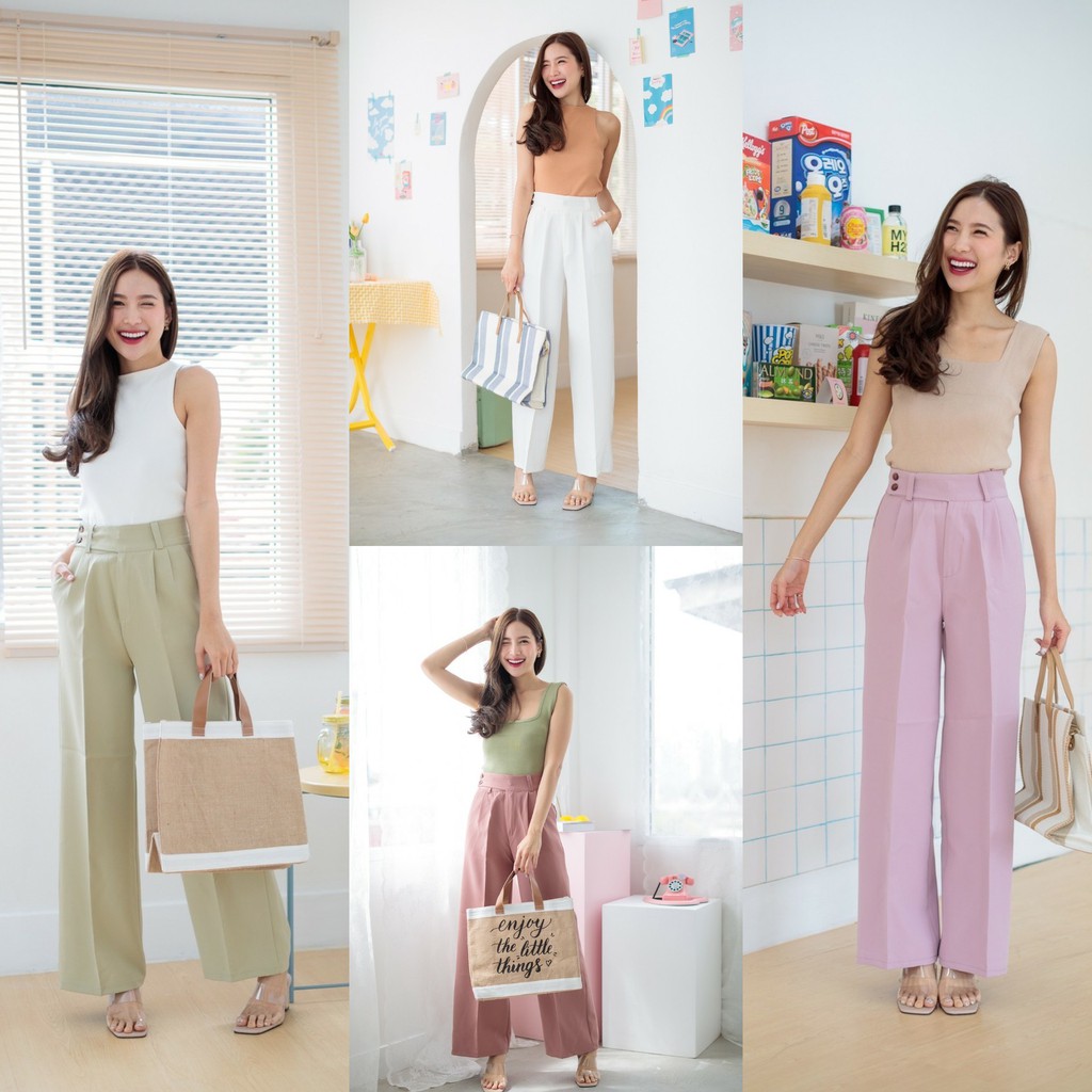 Pbpants SALE🔥กางเกงขาบานผ้าเปเป้ กางเกงขาบานผู้หญิง