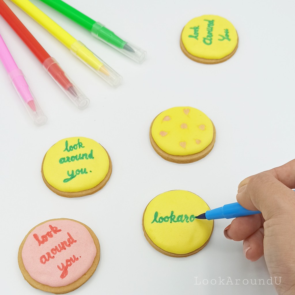 [ส่งทุกวัน] ปากกาสีผสมอาหาร เขียนขนม เขียนคุกกี้ Edible Pen