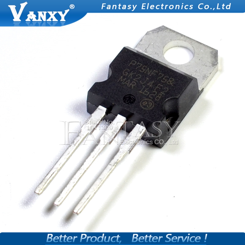 10PCS STP75NF75 TO-220 P75NF75 TO220 75NF75 ใหม่ ทรานซิสเตอร์ MOS FET