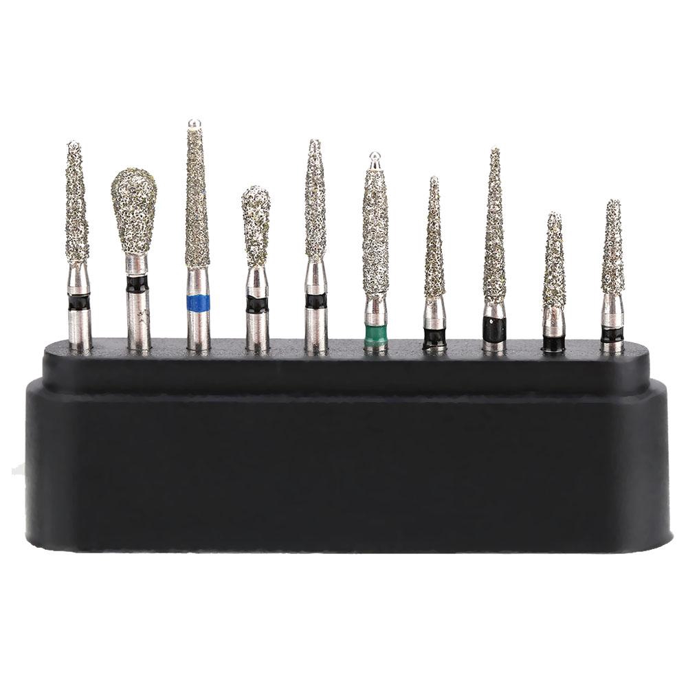 Bits FG Burs Emery Speed 10pcs/set 6mm Dental High Diamond 1 Handpiece ...