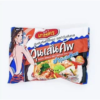 ตราเกษตร วุ้นเส้นกึ่งสำเร็จรูปแบบซอง รส ยำวุ้นเส้นทะเล 42 g (8ซอง)