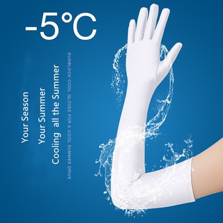 ปลอกแขน   ถุงมือทัชกรีน ปลอกแขนกันแดด ปลอกแขนกันยูวี UV  Cooling Silk  Sleeves