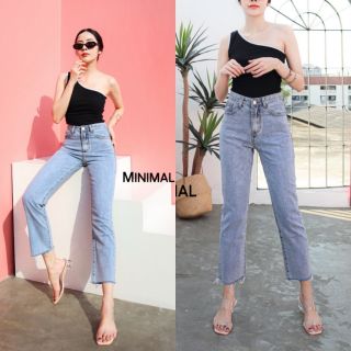 Minimal#ยีนส์ขาตรง มีS-L