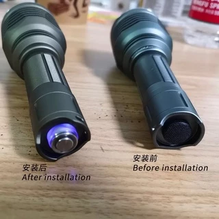 ชุดสวิทช์ท้าย+ปุ่มกดสแตนเลส+บูชพลาสติก20.5มม. สำหรับ Convoy M21A M21B M21C M26C L21A S12 S16 และรุ่นอื่นๆ
