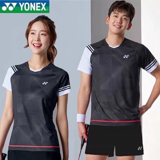 Yonex ฤดูร้อน แบดมินตัน เสื้อผ้า ผู้ชายและผู้หญิง แขนสั้น แห้งเร็ว ระบายอากาศ เสื้อปิงปอง เสื้อกีฬาเทนนิส