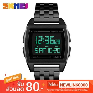 SKMEI 1368 นาฬิกาข้อมือสายสแตนเลสกันน้ำสำหรับผู้ชาย  +คู่มือ+กล่องนาฬิกา sk1368