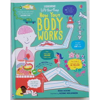 How your body works เหมาะสำหรับ 4 ขวบ+  Board book กระดาษแข็งทุกหน้า with flaps