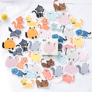 สติ๊กเกอร์ Meow Meow Meow Series Diy สําหรับติดตกแต่งไดอารี่ 46ชิ้น/กล่อง