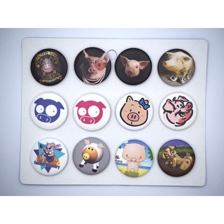 เข็มกลัด 3.2cm/4.4cm Animals สัตว์ หมู   pig  Badge