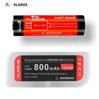 Klarus 14GT-80UR 14500 li-ion USB Rechargeable Battery