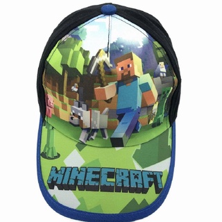 หมวกเบสบอล ป้องกันแดด ลายการ์ตูน Minecraft Steve สไตล์ฮิปฮอป สําหรับเด็กผู้ชาย และเด็กผู้หญิง