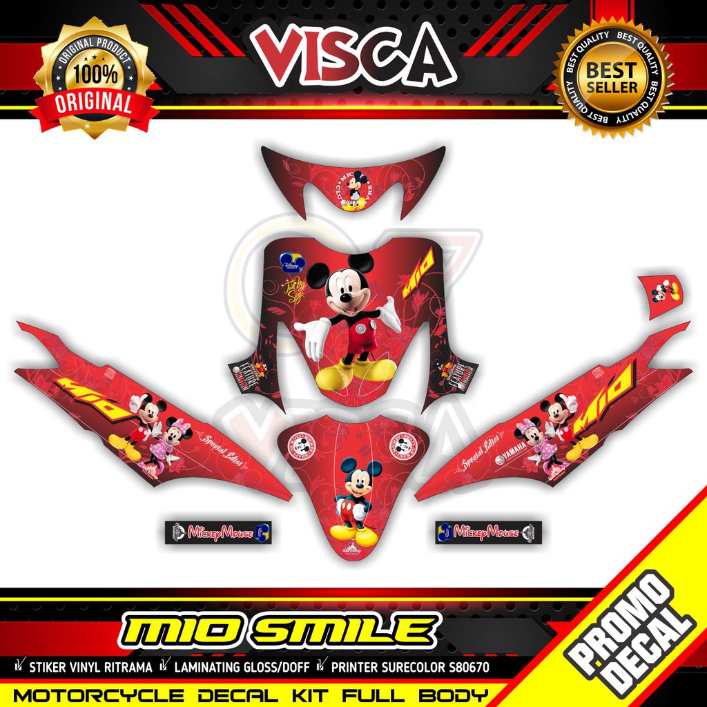 Decal Mio Smile Full Body Sticker Mio Smile Full Body Mickey Mouse