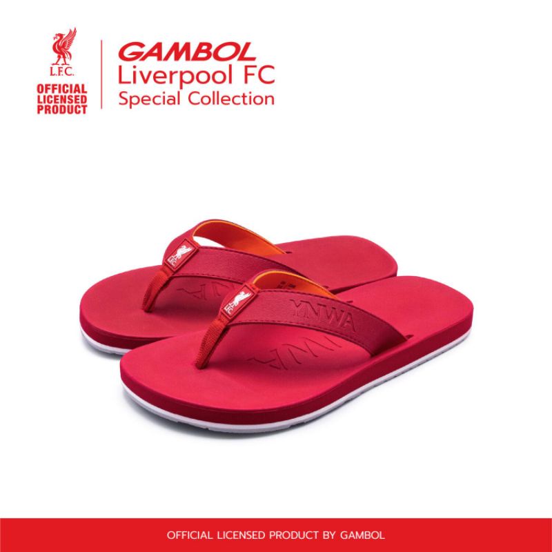 GAMBOL Liverpool FC Special Collection LM/LW11005 แจกโค้ดลดหน้าร้านค่ะ รองเท้าแตะแบบหนีบ