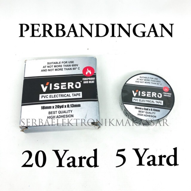 Visero ฉนวนไฟฟ้าสีดํา 20Yard / 5Yard
